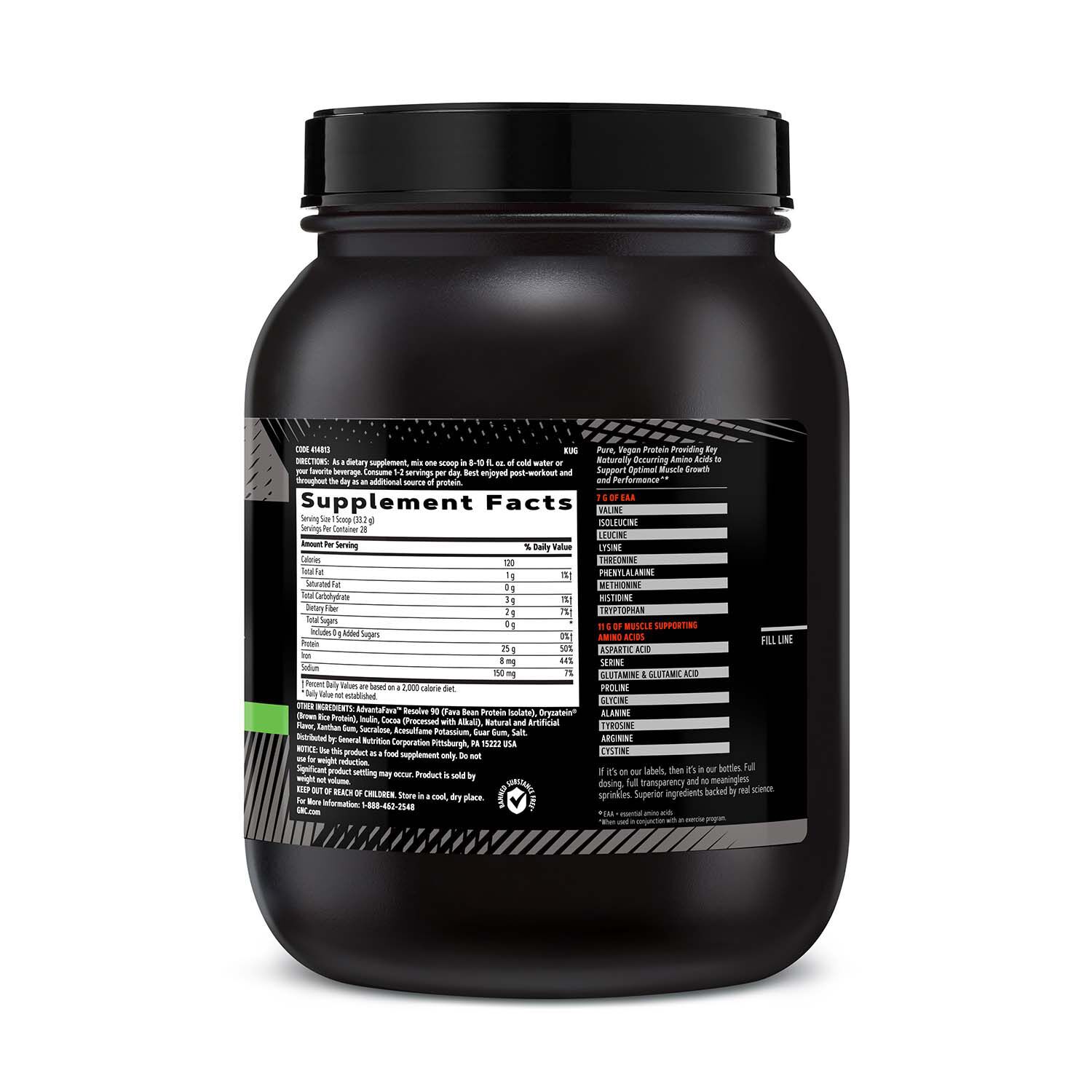 414813 GNC AMP Buy GNC AMP pure, vegan protein providing key naturally occurring amino acids to